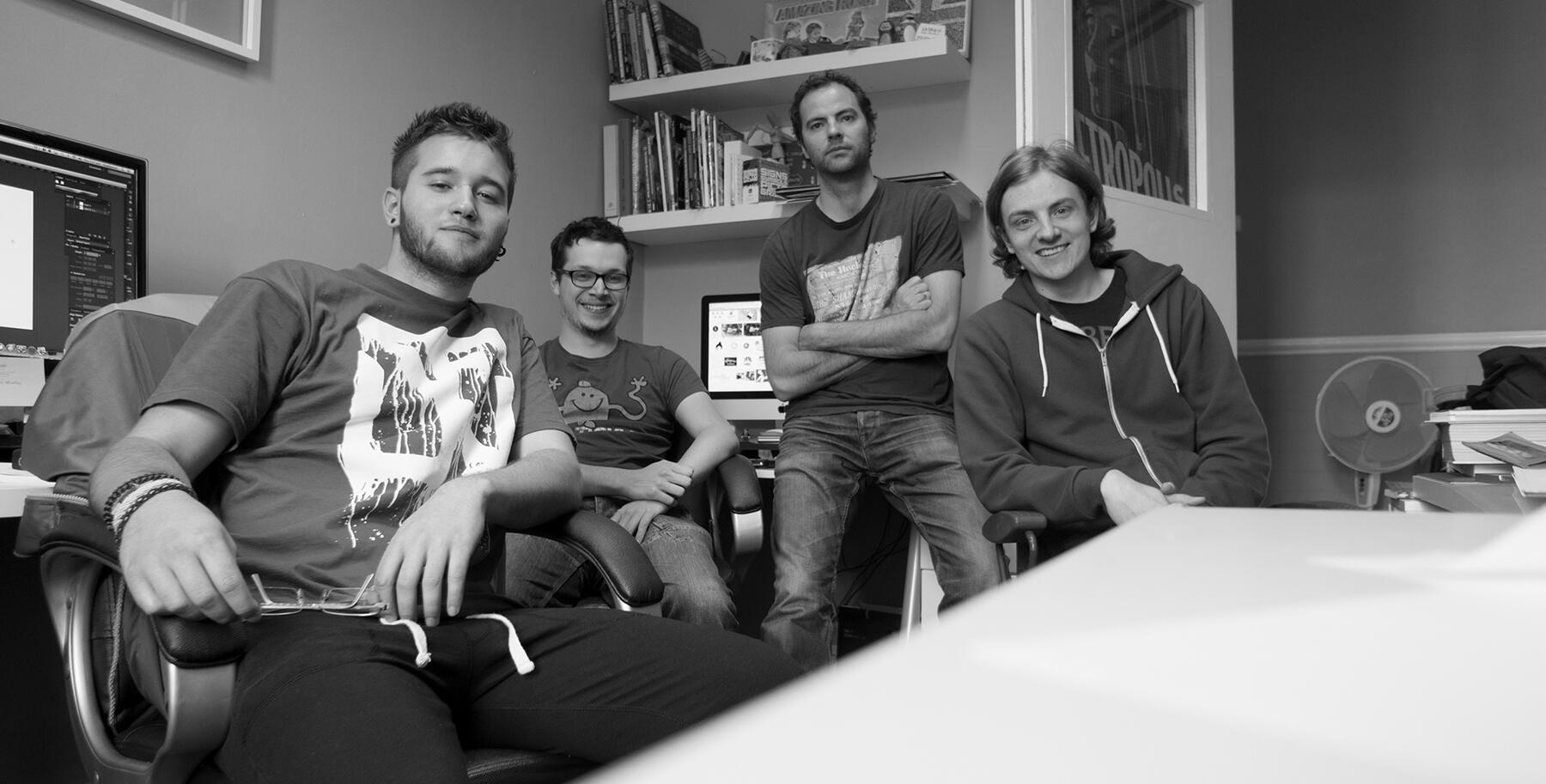 Mark Horton in the studio with his team a while back now!